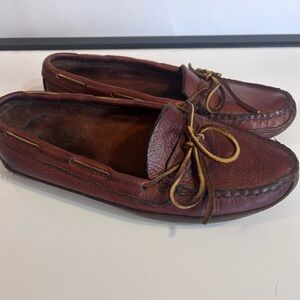 ORVIS Gokey Moccasin Slippers Men's Size 10.5 EE Double Leather Sole Vintage